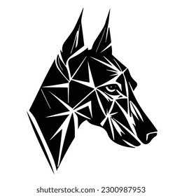 Dog Head Profile Silhouette Vector