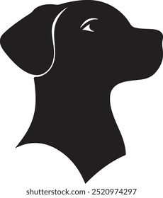 Dog head silhouette. Logotype dog head vector illustration. Dog head icon.