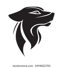Hundekopf Silhouette Vektorgrafik