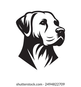 Dog head silhouette vector art