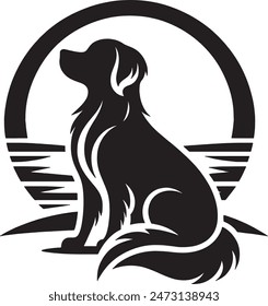 Dog Head Silhouette Vector Design