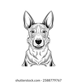 Dog Head Silhouette Vector Design