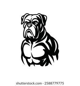 Dog Head Silhouette Vector Design