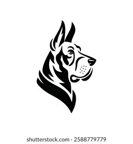 Dog Head Silhouette Vector Design