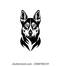 Dog Head Silhouette Vector Design