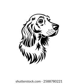 Dog Head Silhouette Vector Design