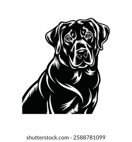 Dog Head Silhouette Vector Design