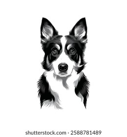 Dog Head Silhouette Vector Design