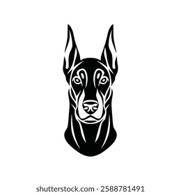 Dog Head Silhouette Vector Design