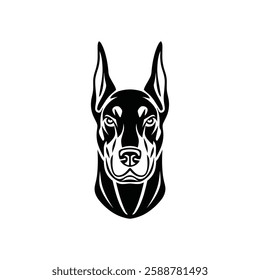 Dog Head Silhouette Vector Design