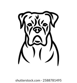 Dog Head Silhouette Vector Design