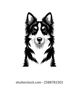 Dog Head Silhouette Vector Design