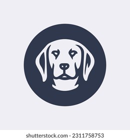 Dog head silhouette vector logo