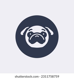 Dog head silhouette vector logo