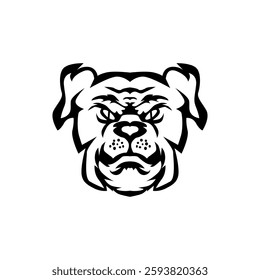 Dog Head Sketch. Dog Face. Dog icon. Dog head vector illustration.