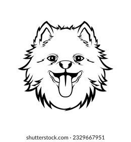 dog head sketch logo vector cute