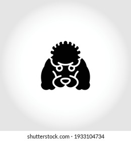 Dog head solid icon, dog face sign on white background, dog head silhouette icon in glyph style, Vector graphics.