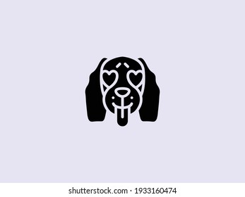 Dog head solid icon, dog face sign, dog head silhouette icon in glyph style, Vector graphics.
