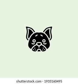 Dog head solid icon, dog face sign, dog head silhouette icon in glyph style, Vector graphics.