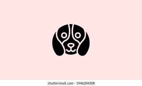 Dog head solid icon, dog face sign, dog head silhouette icon in glyph style, Vector graphics.