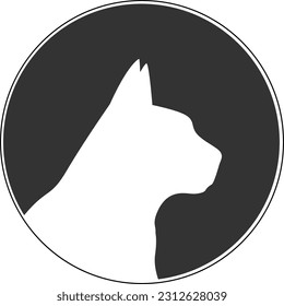 Dog head symbol in a circle