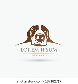 Dog head symbol - vector illustration