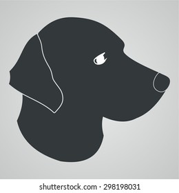 Dog head vector