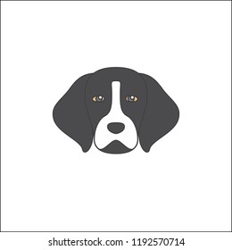 dog head vector design