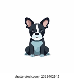 Dog head vector design with baby  white color background