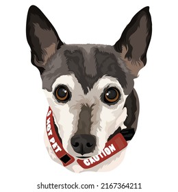 Dog Head Vector Design With White Color Background