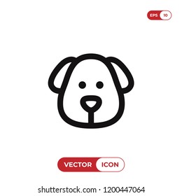 Dog head vector icon