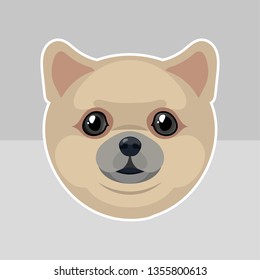 Dog head vector icon. Animal,pet symbol. Flat vector sign isolated on white background. Simple vector illustration for graphic and web design. 