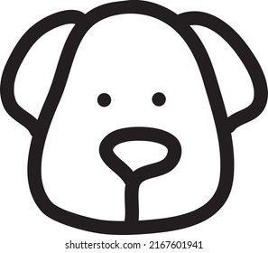 Dog head vector icon. Animal,pet symbol. Flat vector sign isolated on white background..eps
