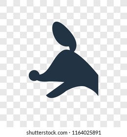Dog head vector icon isolated on transparent background, Dog head logo concept