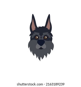 a dog head vector illustration