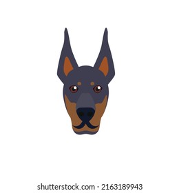 a dog head vector illustration