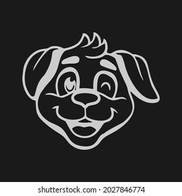 dog head vector illustration art