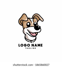 Dog head vector illustration logo template