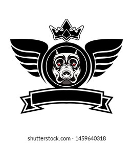 dog head vector image. white background