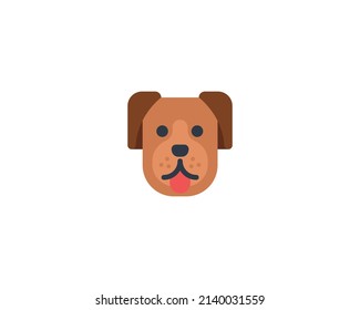 Dog head vector isolated icon. Dog face emoji illustration.