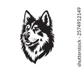 Dog Head Vector isolated on white background, Dog Silhouettes