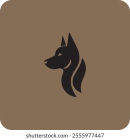 Dog Head Vector Logo Design.Dog logo and icon design vector.