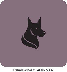 Dog Head Vector Logo Design.Dog logo and icon design vector.