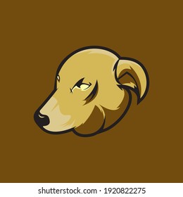 Dog head vector logo illustration