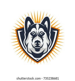Dog Head - vector logo/icon illustration