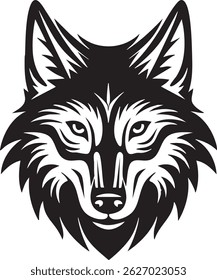 Dog Head Vector Sketch on White Background – Black and White Line Art Illustration, Minimalist Pet Design for Print