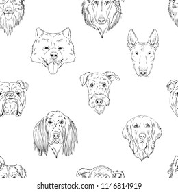 dog heads pattern