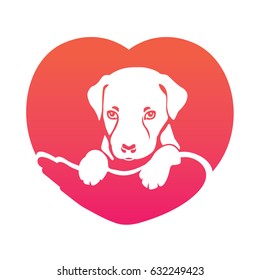 Dog and heart