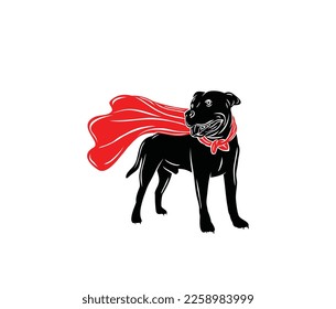 Dog Hero Silhouette, art vector design