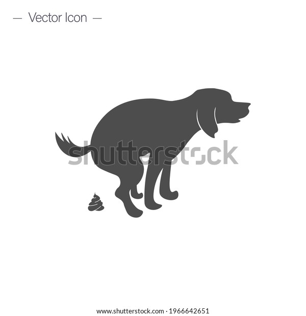 Dog His Droppings Pooping Dog Vector Stock Vector (Royalty Free ...